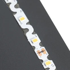 Lucande LED-seinävalaisin World, antrasiitti/hopea, 60 cm x 30 cm