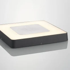 Lucande LED ulkokattovalaisin Sora, kulmikas, anturi, IP54
