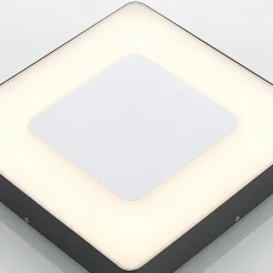Lucande LED ulkokattovalaisin Sora, kulmikas, anturi, IP54