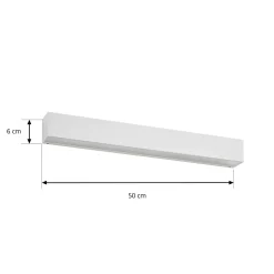 Lucande LED-ulkoseinälamppu Lengo, 50 cm, valkoinen, ylös/alas, 3000 K