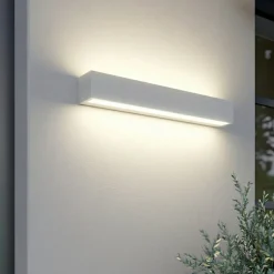 Lucande LED-ulkoseinälamppu Lengo, 50 cm, valkoinen, ylös/alas, 3000 K