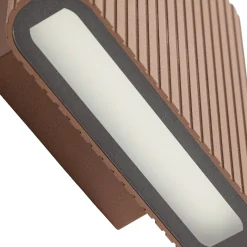 Lucande LED-ulkoseinälamppu Raija, tummanruskea, korkeus 19 cm, CCT
