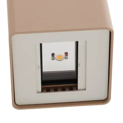Lucande LED-ulkoseinävalaisin Aaron, beige, IP54, ylös/alas