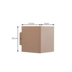 Lucande LED-ulkoseinävalaisin Aaron, beige, IP54, ylös/alas