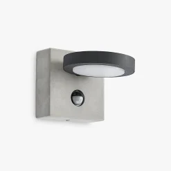 Lucande LED-ulkoseinävalaisin Belna, betoni, anturi, IP54
