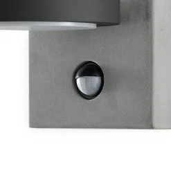 Lucande LED-ulkoseinävalaisin Belna, betoni, anturi, IP54