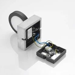 Lucande LED-ulkoseinävalaisin Belna, betoni, anturi, IP54