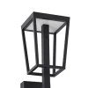 Lucande LED-ulkoseinävalaisin Lynx, 35,5 cm, musta, liiketunnistin