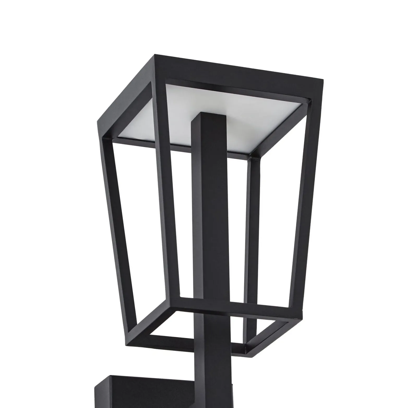 Lucande LED-ulkoseinävalaisin Lynx, 35,5 cm, musta, liiketunnistin