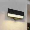 Lucande LED-ulkoseinävalaisin Melira, anturi, antrasiitti, IP65