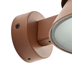 Lucande LED-ulkoseinävalaisin Moena, ruskea, metalli, IP44