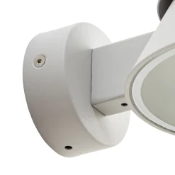 Lucande LED-ulkoseinävalaisin Moena, vaaleanharmaa, metalli, IP44