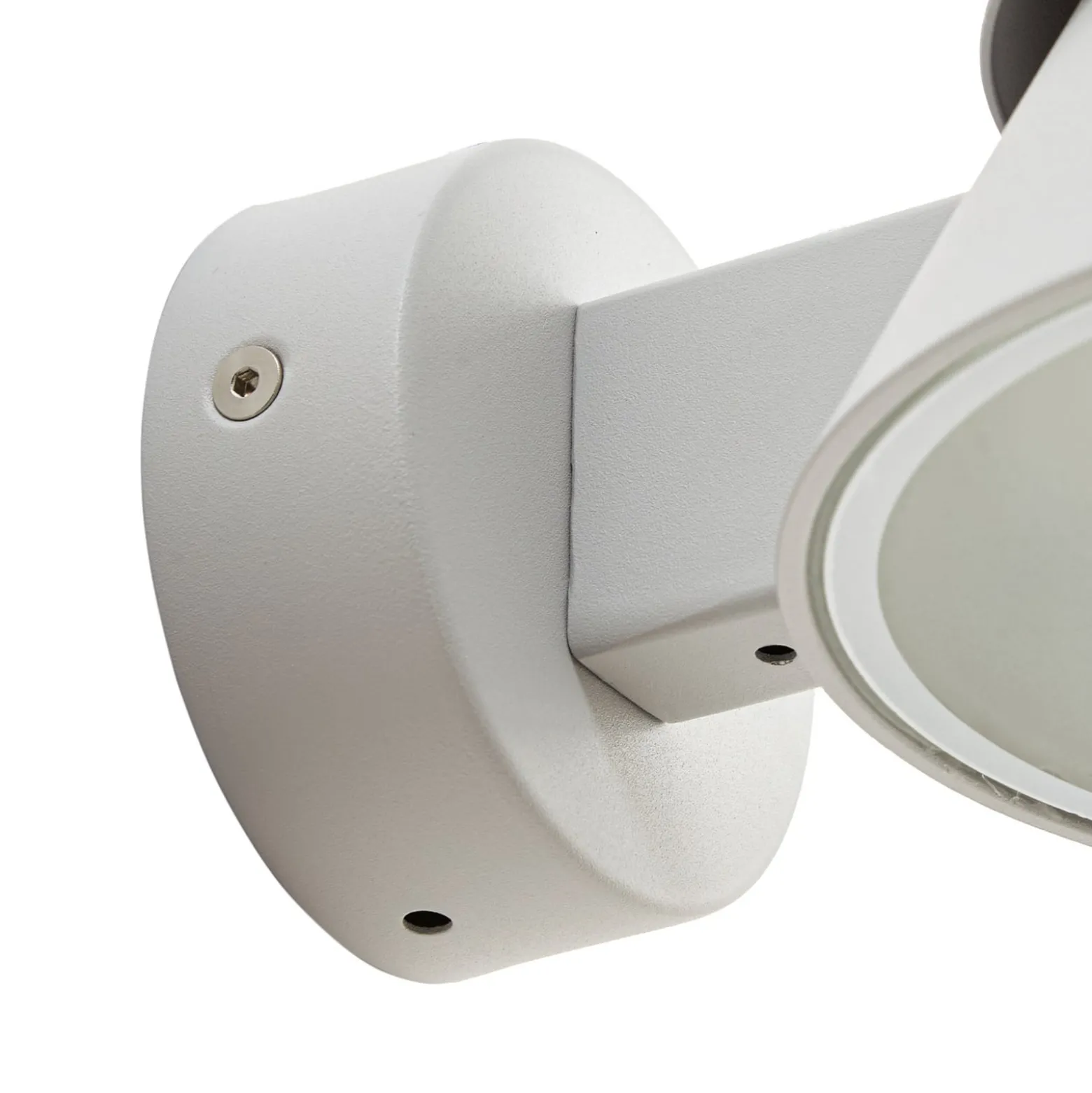 Lucande LED-ulkoseinävalaisin Moena, vaaleanharmaa, metalli, IP44