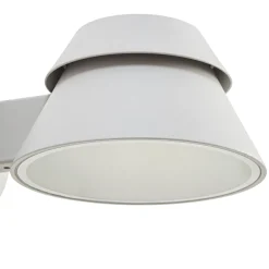 Lucande LED-ulkoseinävalaisin Moena, vaaleanharmaa, metalli, IP44