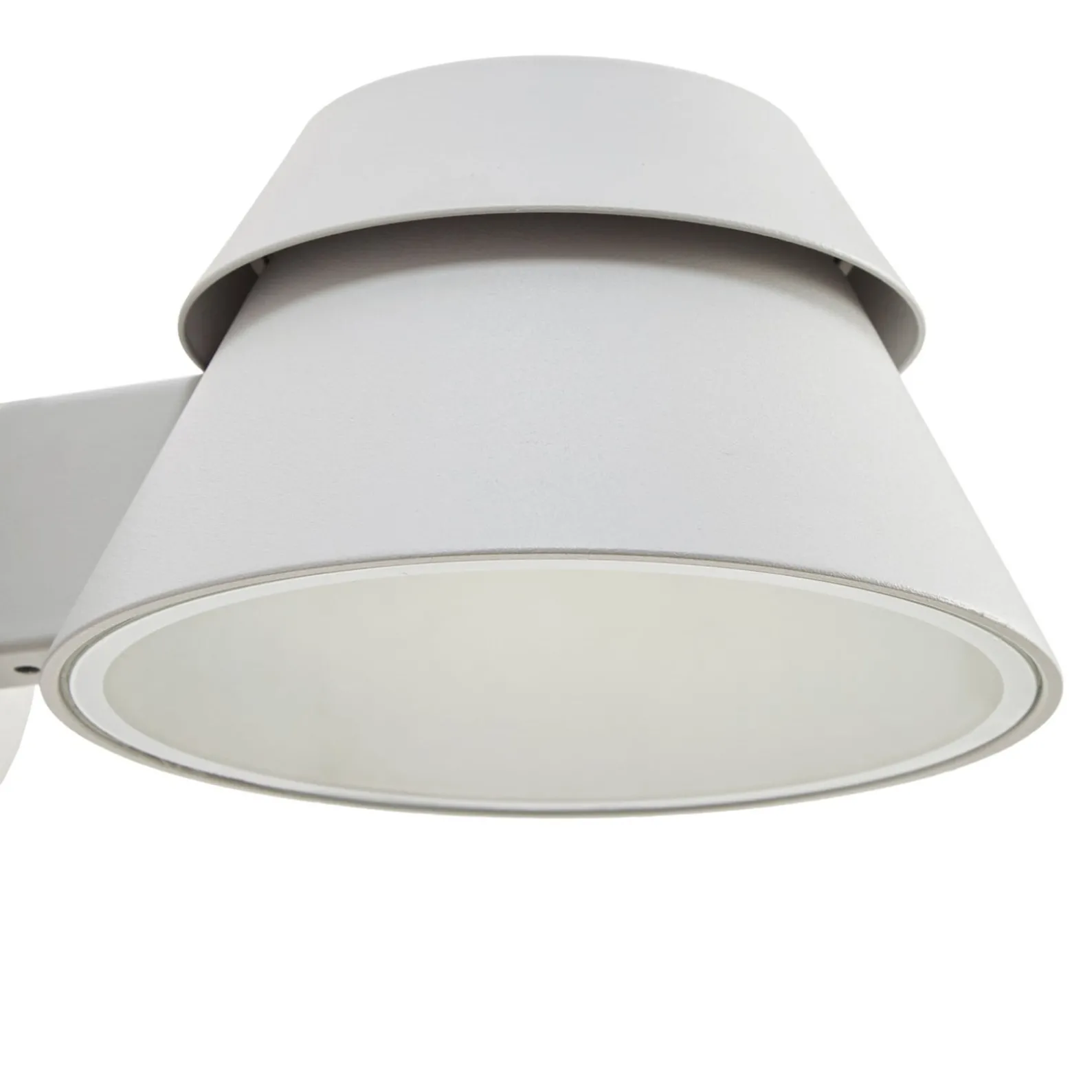 Lucande LED-ulkoseinävalaisin Moena, vaaleanharmaa, metalli, IP44