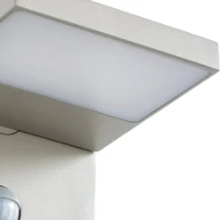 Lucande LED-ulkoseinävalaisin Silvan, kiviharmaa, liiketunnistin, IP54