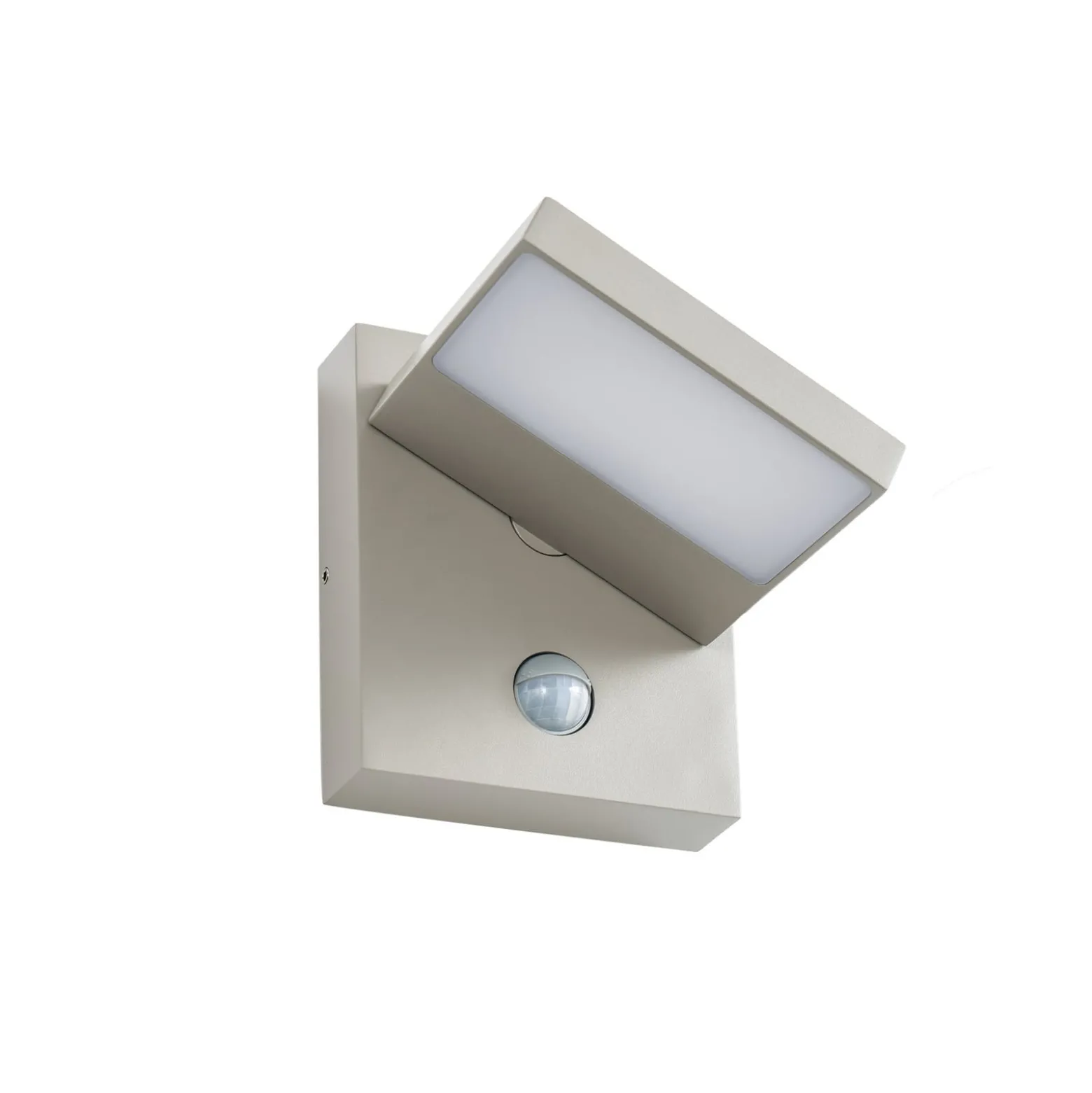 Lucande LED-ulkoseinävalaisin Silvan, kiviharmaa, liiketunnistin, IP54