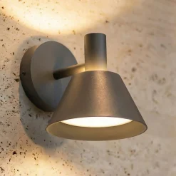 Lucande LED-ulkoseinävalaisin Tabena, mattamusta, IP44, CCT