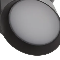 Lucande LED-ulkoseinävalaisin Tabena, mattamusta, IP44, CCT