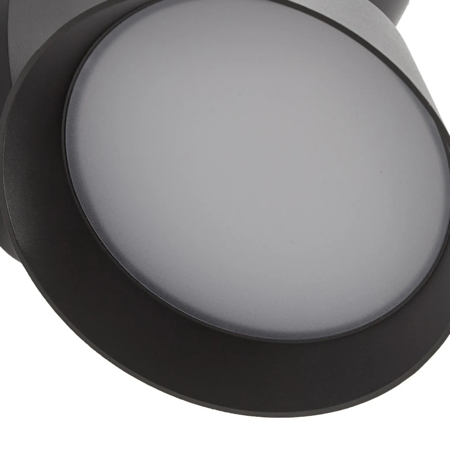 Lucande LED-ulkoseinävalaisin Tabena, mattamusta, IP44, CCT