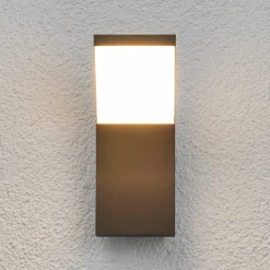 Lucande LED-ulkoseinävalaisin Timm, 20 cm, antrasiitti, IP54