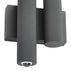 Lucande LED-ulkoseinävalaisin Torvian, antrasiitti, 2-lamppuinen