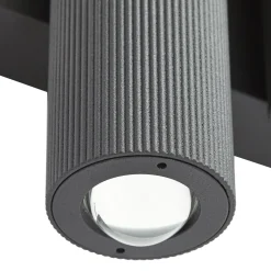 Lucande LED-ulkoseinävalaisin Torvian, antrasiitti, 2-lamppuinen