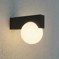 Lucande LED-ulkoseinävalaisin Vijon, musta, CCT, IP44