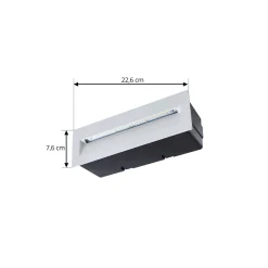 Lucande LED upotettava seinävalaisin Loya, 23 x 8 cm, valkoinen, IP54