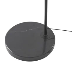 Lucande LED-valokaarilamppu Yekta, musta, 183 cm, himmennettävä