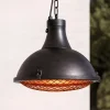 Lucande Ormio -terassilämmitin, musta, Ø 43 cm, IP44