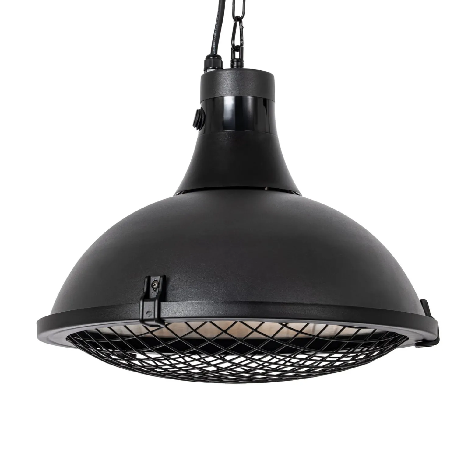 Lucande Ormio -terassilämmitin, musta, Ø 43 cm, IP44