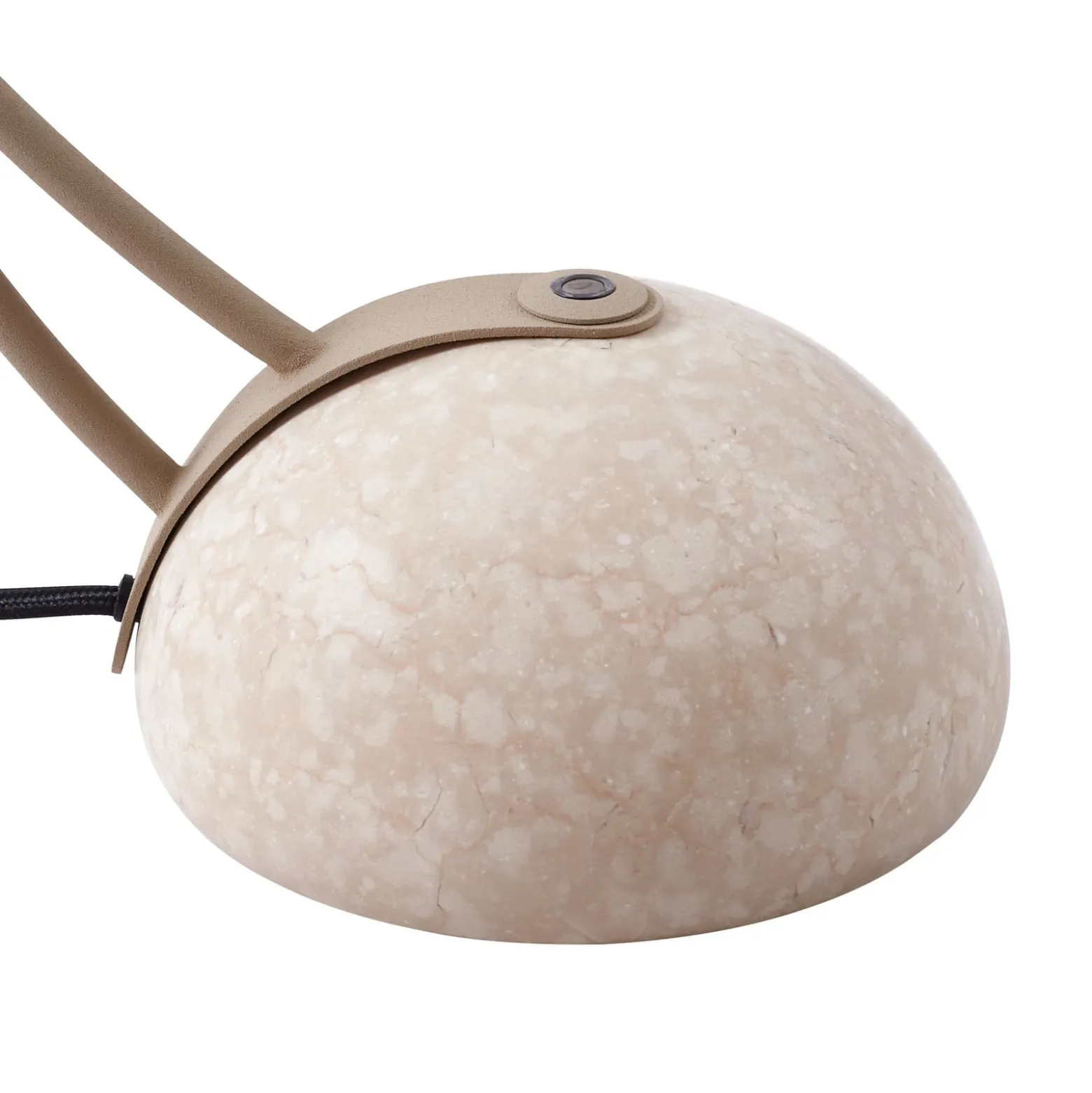Lucande pöytävalaisin Rivera, beige, metalli, kivi, 51 cm, G9
