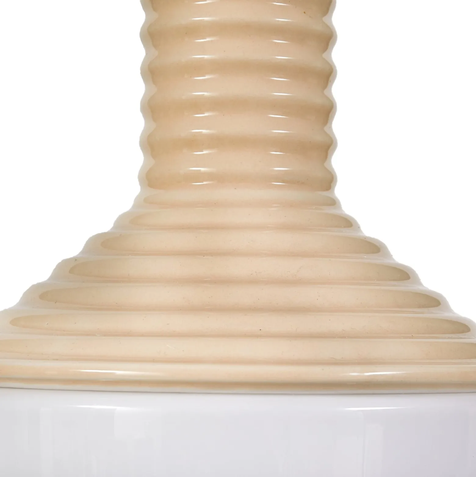 Lucande-riippuvalaisin Florine, beige/opal, keramiikka, lasi