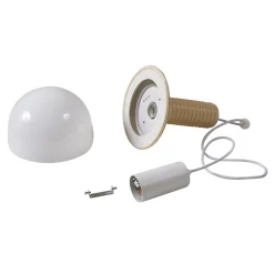 Lucande-riippuvalaisin Florine, beige/opal, keramiikka, lasi