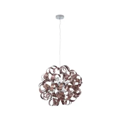 Lucande riippuvalaisin Kaelor, Ø 60 cm, kuparinvärinen, alumiini