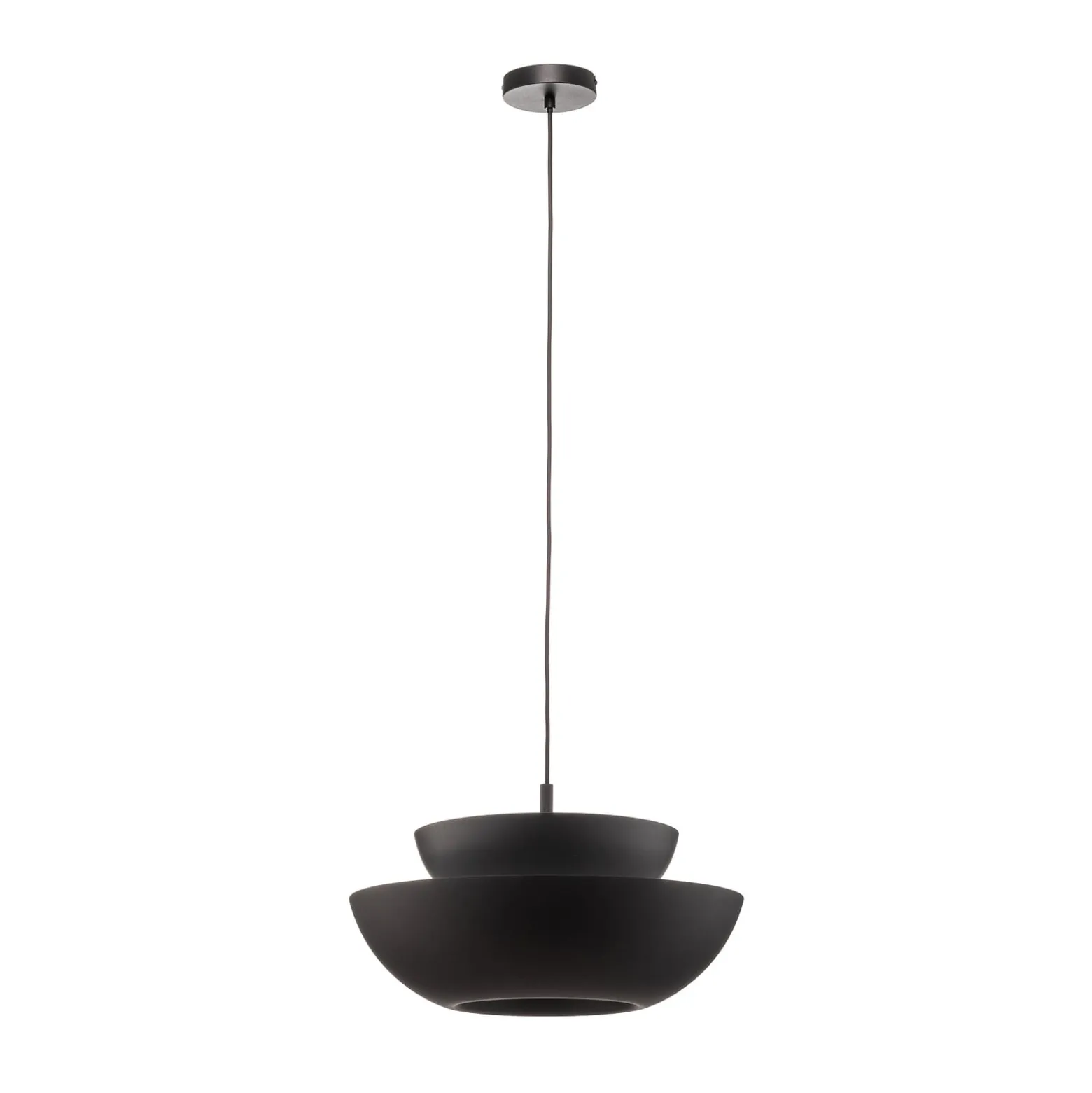 Lucande-riippuvalaisin Kellina, Ø 48 cm, musta, metallia