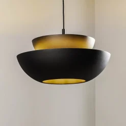 Lucande-riippuvalaisin Kellina, Ø 48 cm, musta, metallia