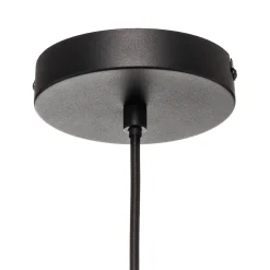 Lucande-riippuvalaisin Kellina, Ø 48 cm, musta, metallia