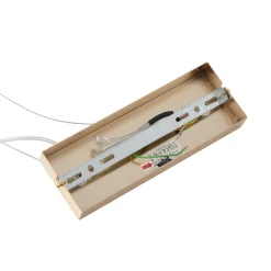 Lucande-riippuvalaisin Naelen, kulta/amber, 125 cm, lasi, G9