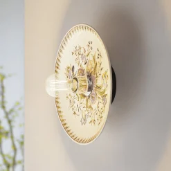 Lucande seinävalaisin Faelira, vaaleanpunainen/valkoinen, keraaminen