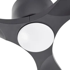 Lucande Smart LED-kattotuuletin Moneno, musta, DC, Tuya