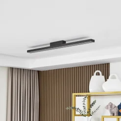 Lucande Smart LED kattovalaisin Leicy musta 5,8 cm RGB CCT