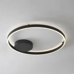 Lucande Smart LED -kattovalaisin Moise, musta, CCT, Tuya