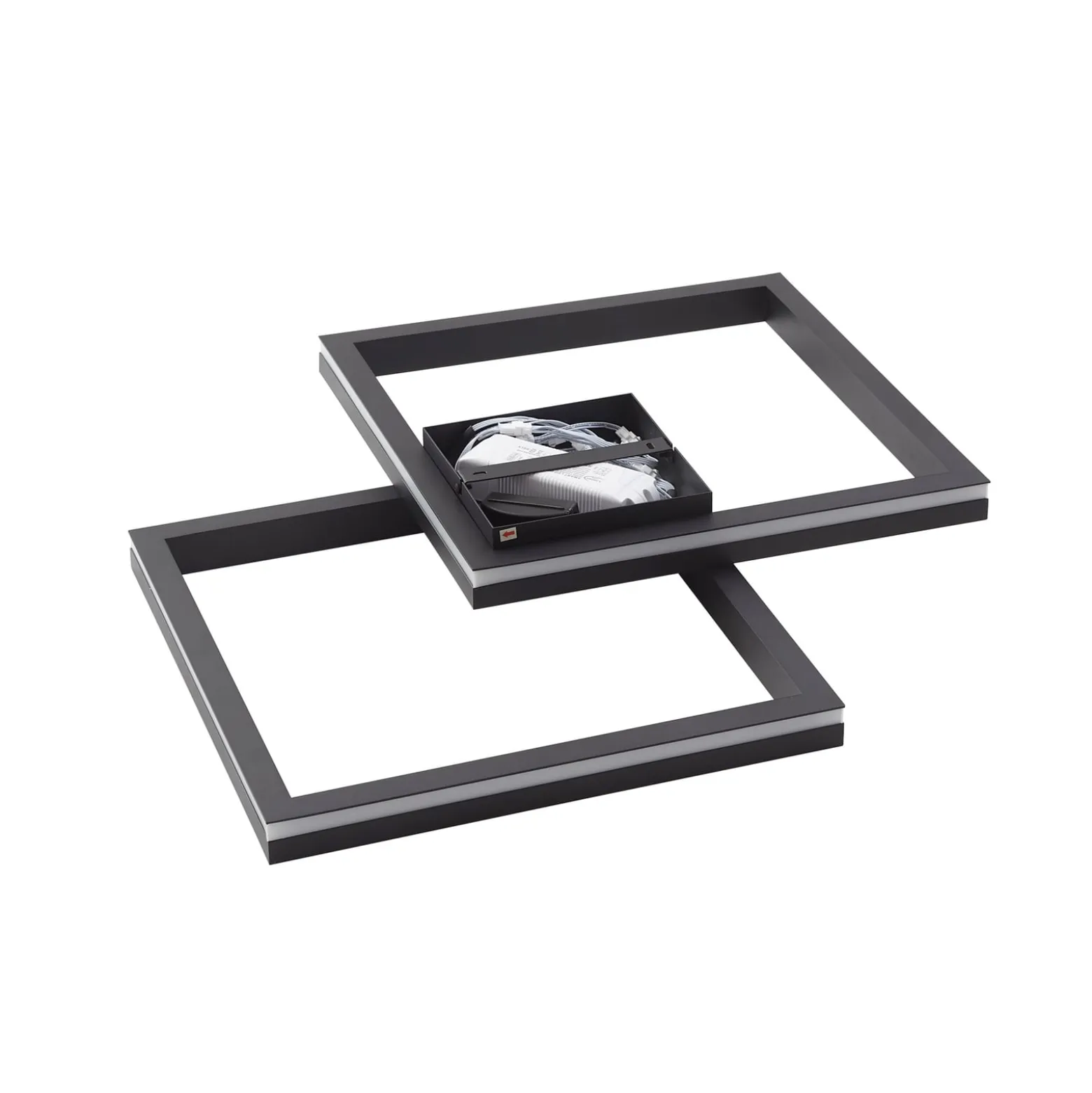 Lucande Smart LED-kattovalaisin Tjado, 85cm, musta, RGB, CCT