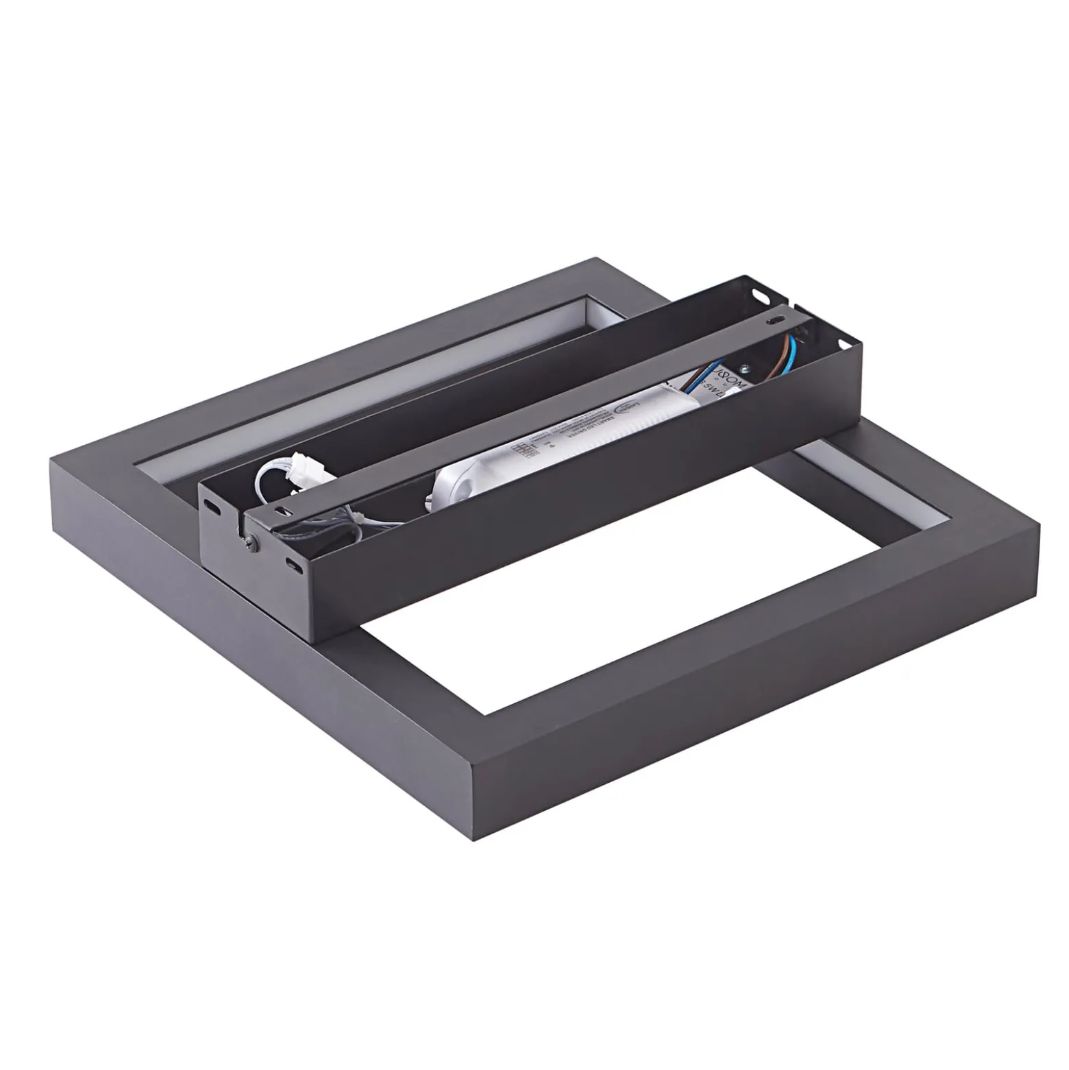 Lucande Smart LED-kattovalaisin Tjado, 30 cm, musta, RGBW