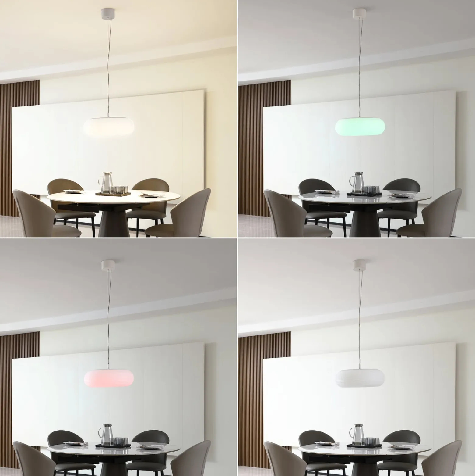 Lucande Smart LED-riippuvalaisin Bolti, valkoinen, RGBW, CCT, Tuya