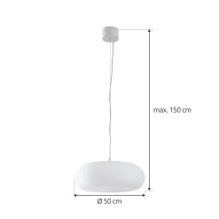 Lucande Smart LED-riippuvalaisin Bolti, valkoinen, RGBW, CCT, Tuya