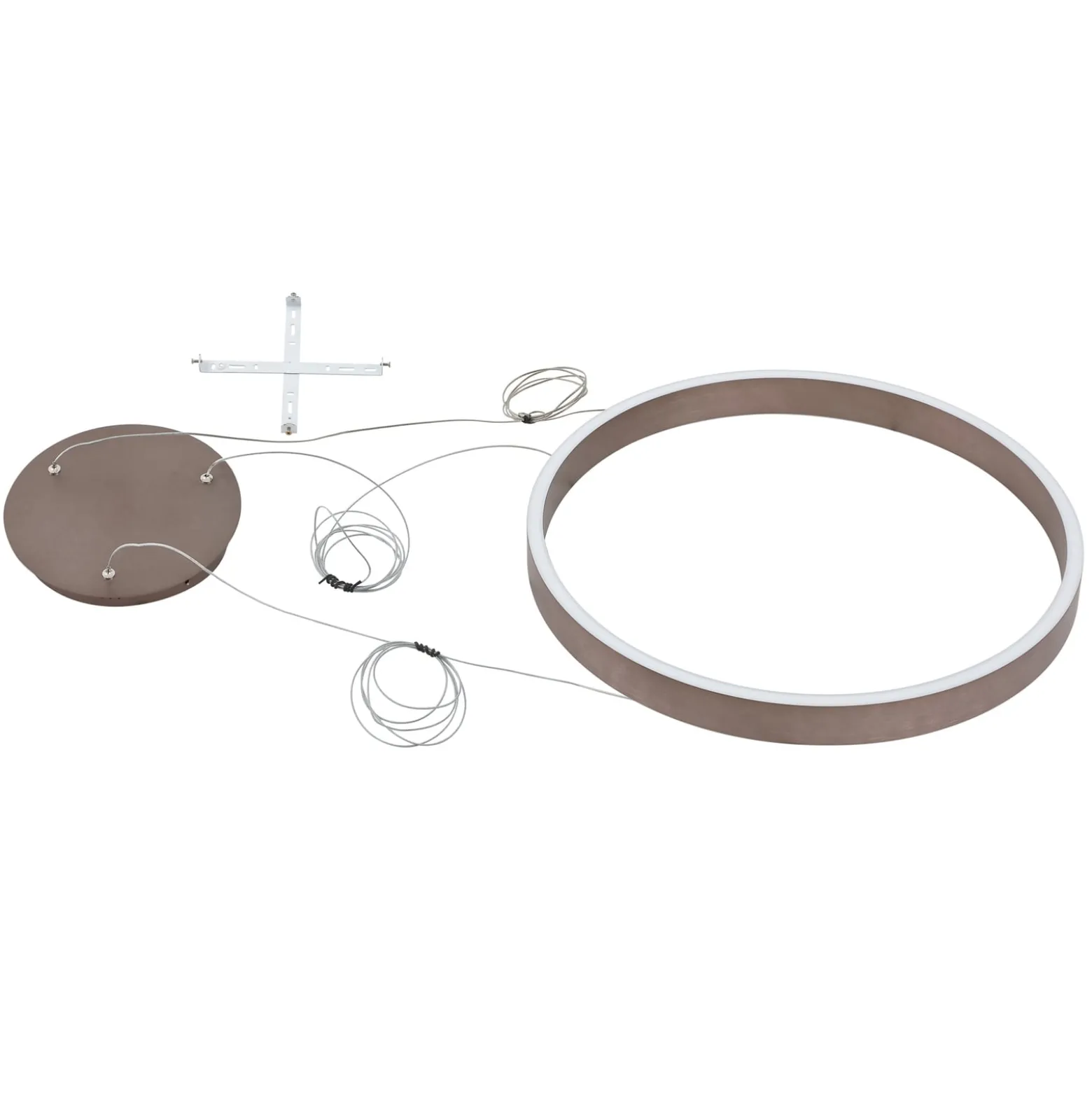 Lucande Smart LED-riippuvalaisin Yonam, kahvi, 1-valo, Tuya