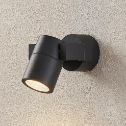 Lucande ulkoseinävalaisin Kavuna, pyöreä, antrasiitti, IP54